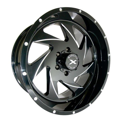 Xtreme Force XF-7 24x14 -76 8x170 Black and Milled (right)