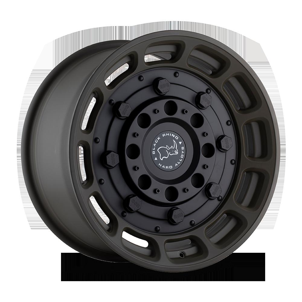Black Rhino WARTHOG 20X9.5 -18 5X127 MATTE OLIVE DAB GREEN WITH BLACK CENTER