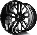 AXE Compression Forged Off-Road AX1.0 24x12 -44 8x180 Gloss Black Milled