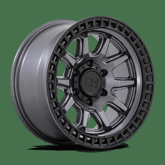 Black Rhino CALICO 20X9 0 6X139.7 MATTE GUNMETAL WITH MATTE BLACK LIP