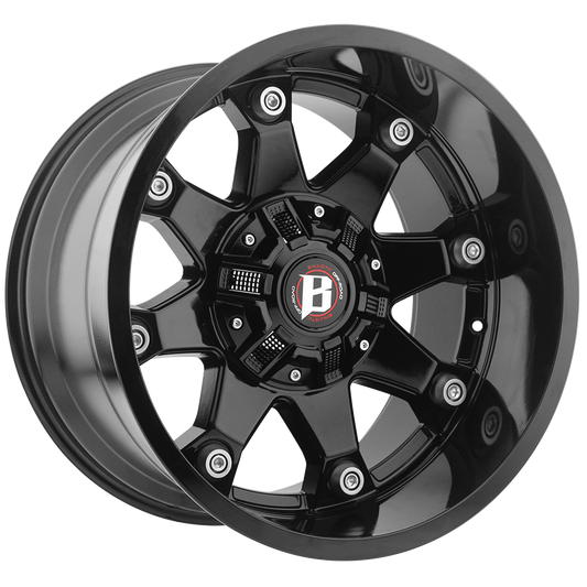 BALLISTIC BEAST 20X10 12X120/139.7 OFFSET -24 GLOSS BLACK - Tires and Engine Performance