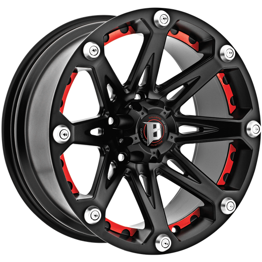 BALLISTIC 814 JESTER 22X9.5 6X135 OFFSET -12 FLAT BLACK - Tires and Engine Performance
