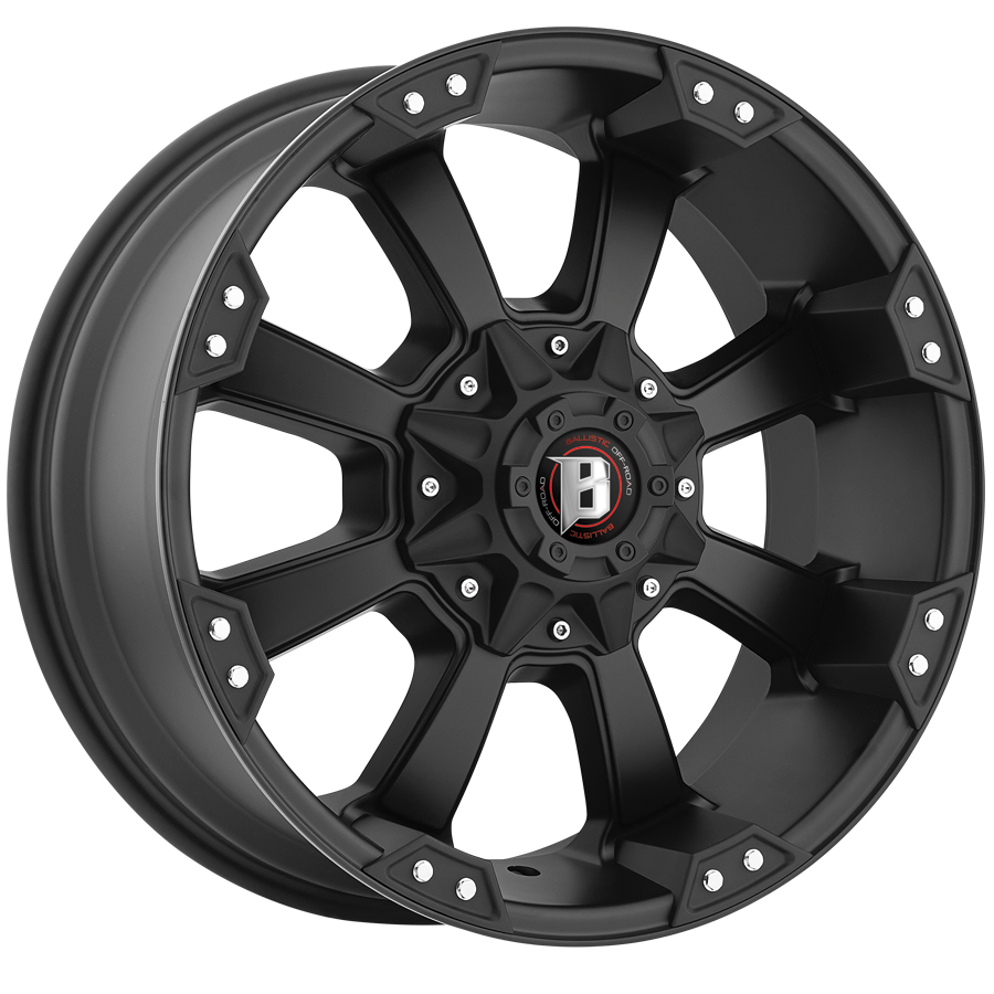 BALLISTIC MORAX 17X9 8X165.1 OFFSET 12 FLAT BLACK - Tires and Engine Performance