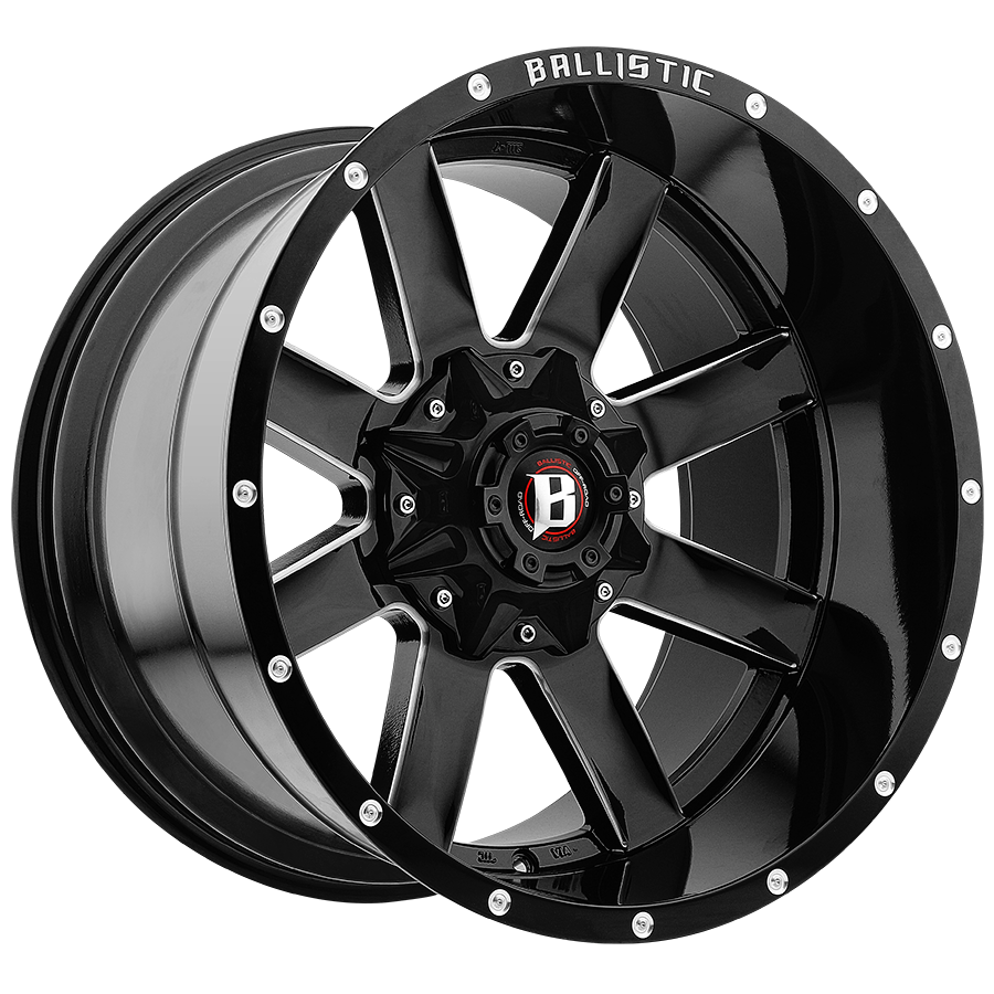 Ballistic 959 Rage 20x10 -19 8x170/165.1 (8x6.5) Gloss Black Milled - Tires and Engine Performance