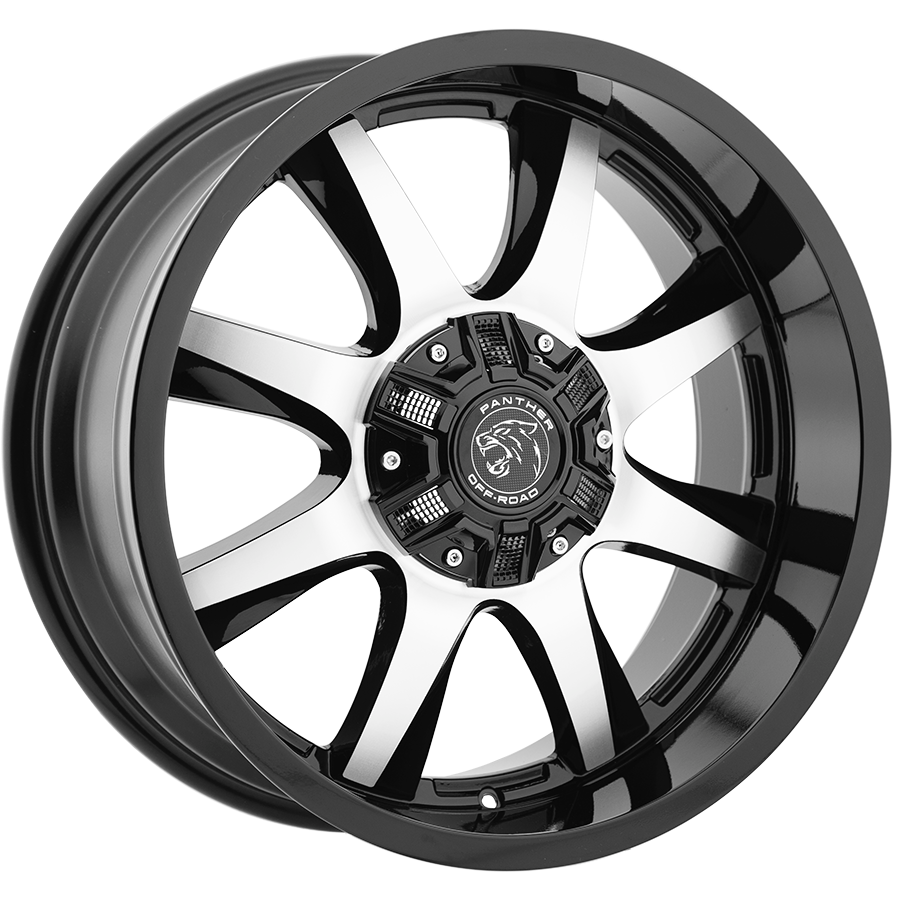 PANTHER 578 OFFROAD 18X9 16X165.1/170 OFFSET +00 GLOSS BLACK MACHINED - Tires and Engine Performance