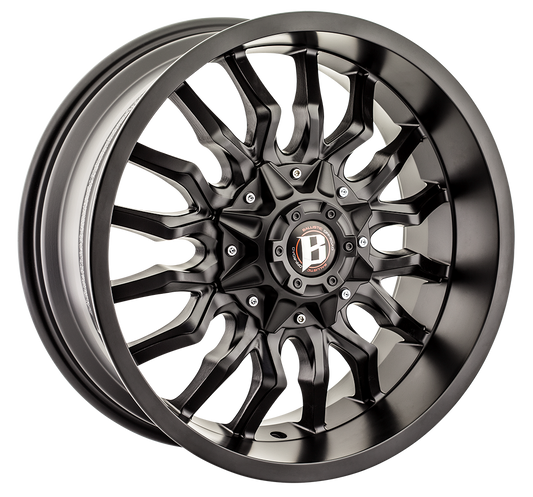 BALLISTIC 972-TARANTULA 18X9 12X135/139.7 OFFSET +00 FLAT BLACK - Tires and Engine Performance