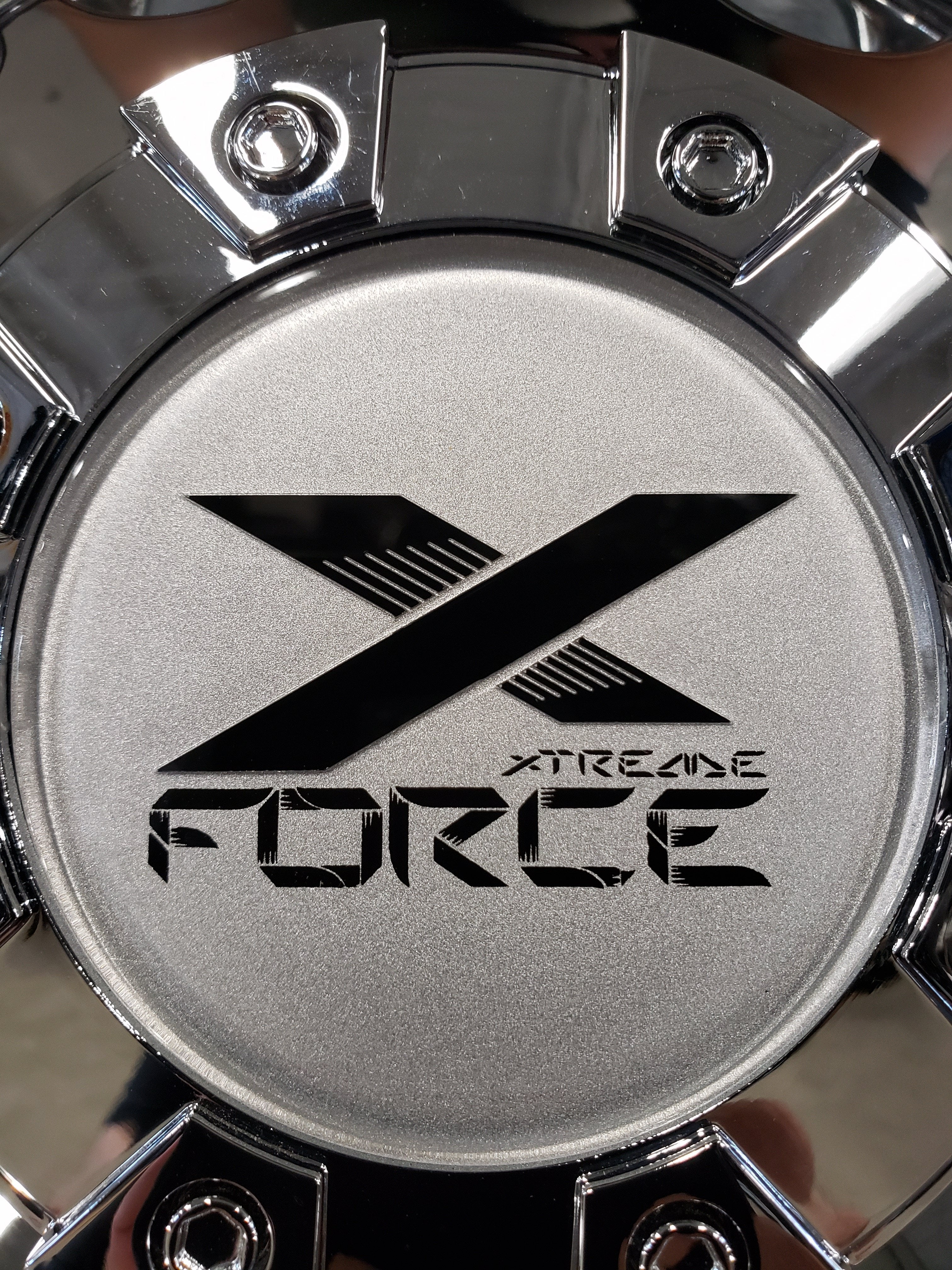 Xtreme Force Center Cap Logo Sticker - Tires and Engine Performance
