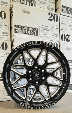American Force AC001 RUSH 20x10 -18 6x139.7/6x5.5 Gloss Black Milled