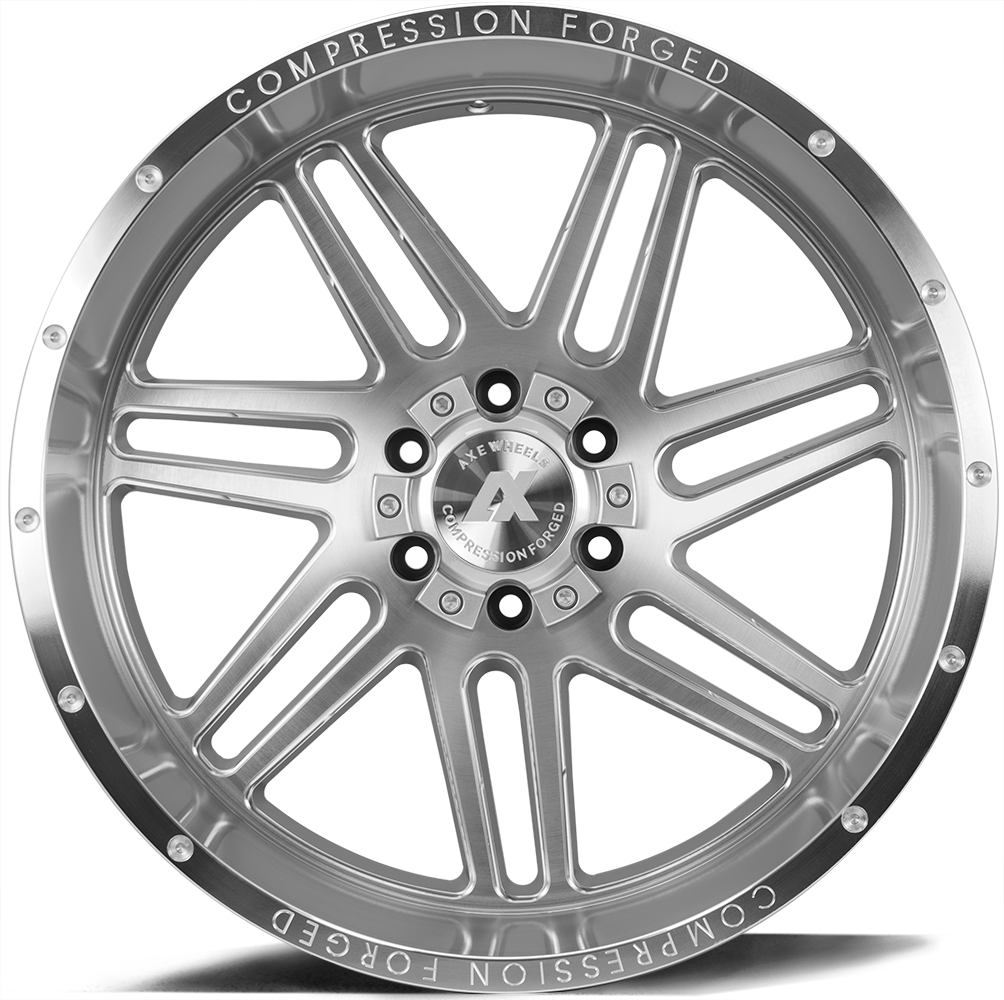 AXE Compression Forged Off-Road AX3.1 22x10 -44 5x127 (5x5)/5x139.7 (5x5.5) Silver Brush Milled - Tires and Engine Performance