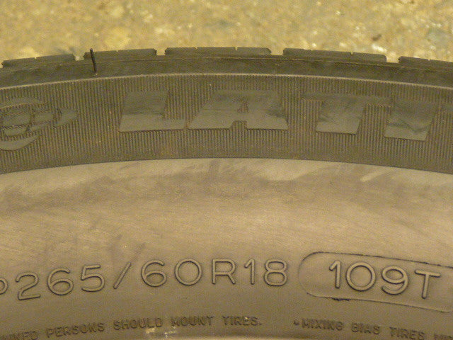 265/60/R18 Used Tires as Low as $50 - Tires and Engine Performance