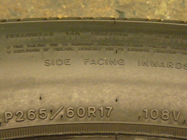 265/60/R17 Used Tires as Low as $45 - Tires and Engine Performance