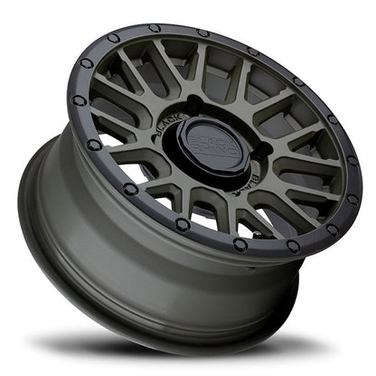 Black Rhino Powersports LA PAZ UTV 14X7 36 4X110 OLIVE DRAB GREEN WITH BLACK LIP