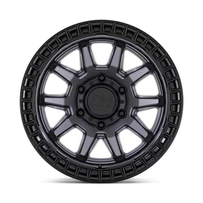 Black Rhino CALICO 17X8.5 0 5X127 MATTE GUNMETAL WITH MATTE BLACK LIP