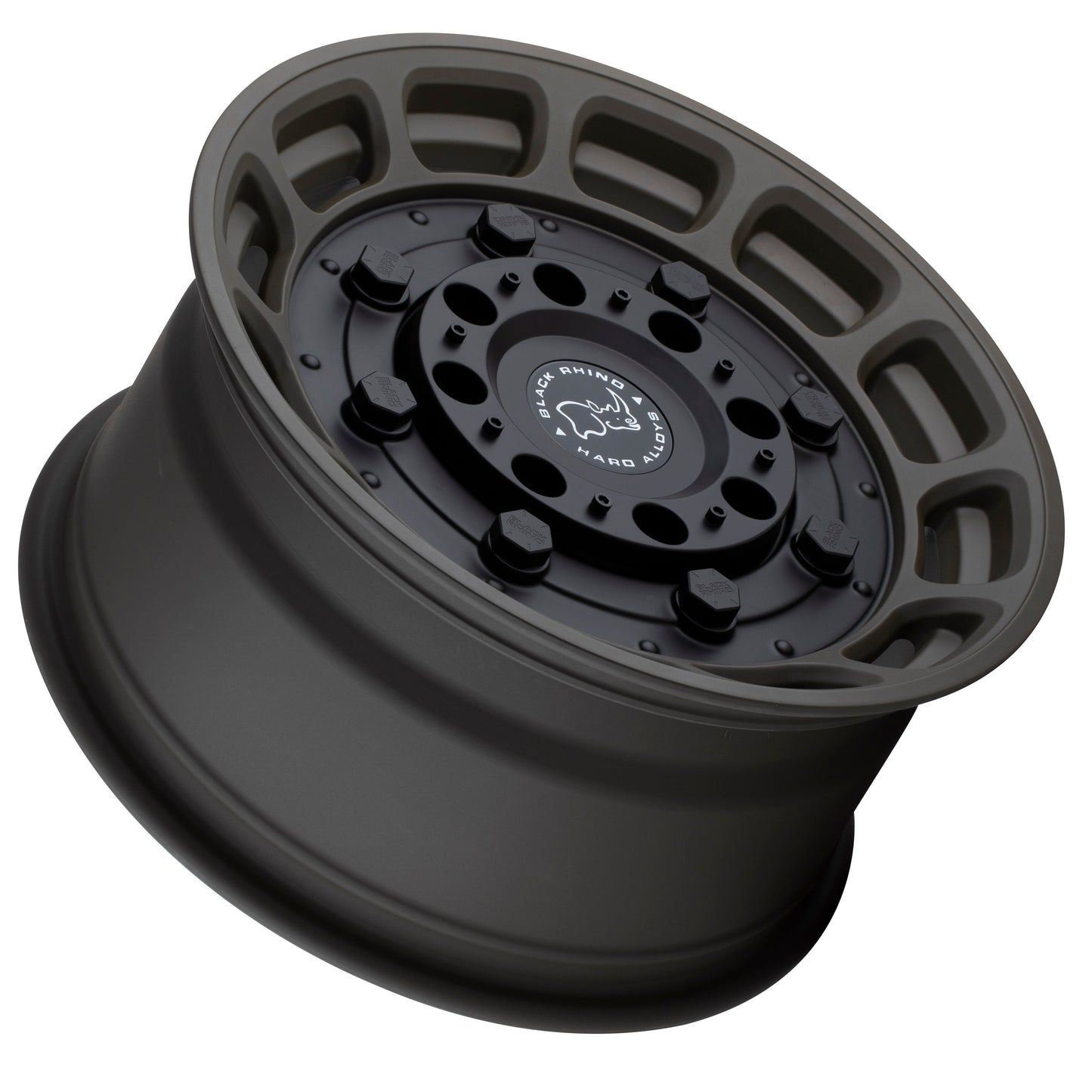 Black Rhino WARTHOG 17X8.5 0 5X127 MATTE OLIVE DAB GREEN WITH BLACK CENTER