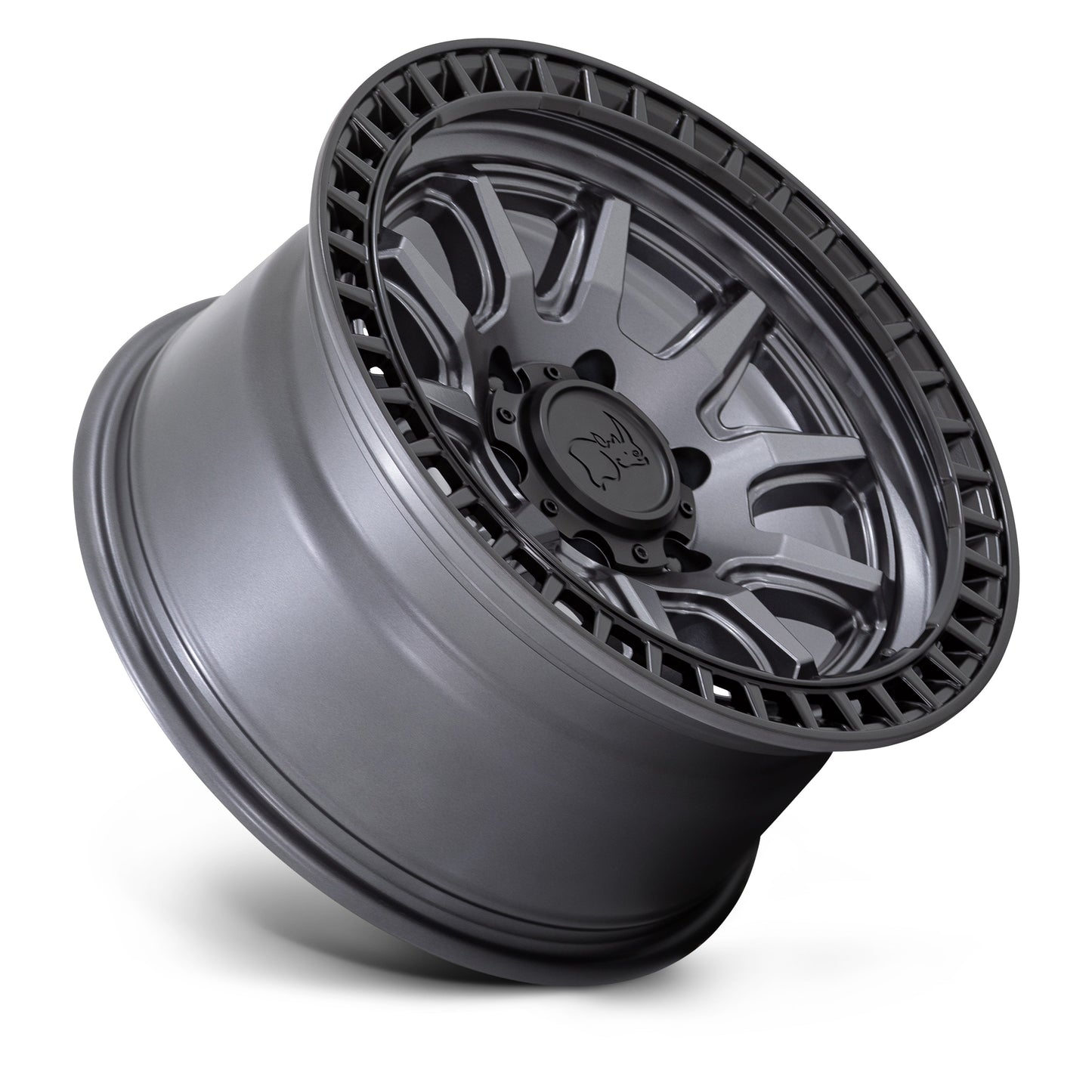 Black Rhino CALICO 17X8.5 -10 5X127 MATTE GUNMETAL WITH MATTE BLACK LIP