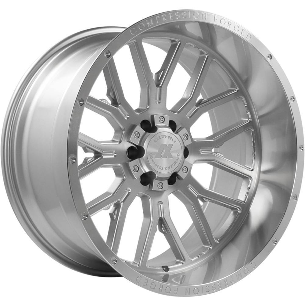 AXE Compression Forged Off-Road AX6.1 22x12 -44 6x135/6x139.7 (6x5.5) Silver Brush Milled - Tires and Engine Performance