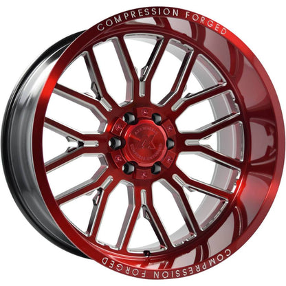 AXE Compression Forged Off-Road AX6.2 22x12 -44 8x165.1 (8x6.5) Candy Red - Tires and Engine Performance