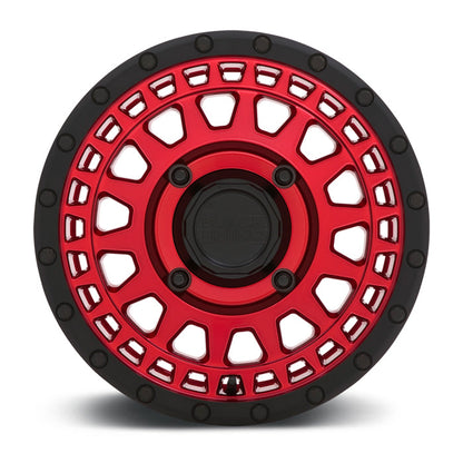 Black Rhino Powersports PARKER UTV BEADLOCK 14X7 51 4X137 CANDY RED WITH BLACK BEAD RING