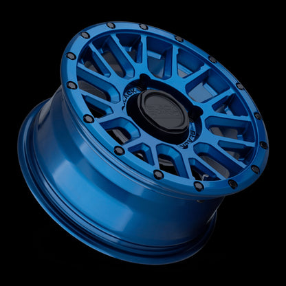 Black Rhino Powersports LA PAZ UTV 14X7 36 4X137 BLUE WITH BLACK BOLTS