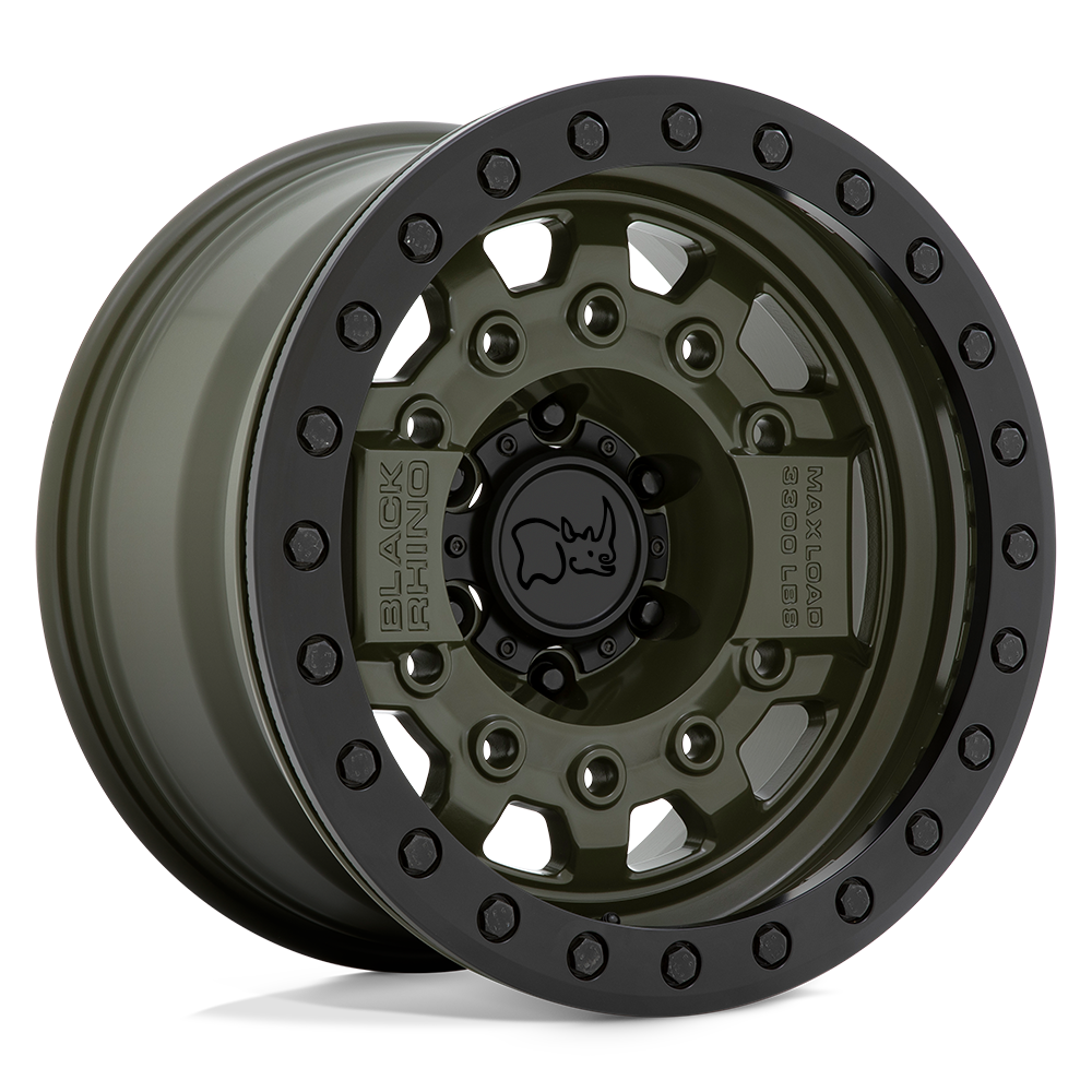 Black Rhino AVENGER BEADLOCK 17X8.5 -32 5X127/5X5.0 OLIVE DAB GREEN W/ BLACK HARDWARE