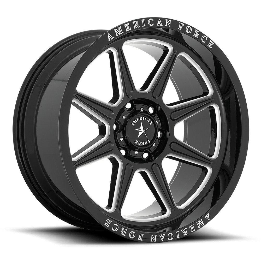American Force AC002 TRAIL 20x10 -18 6x139.7/6x5.5 Gloss Black Milled - Tires and Engine Performance
