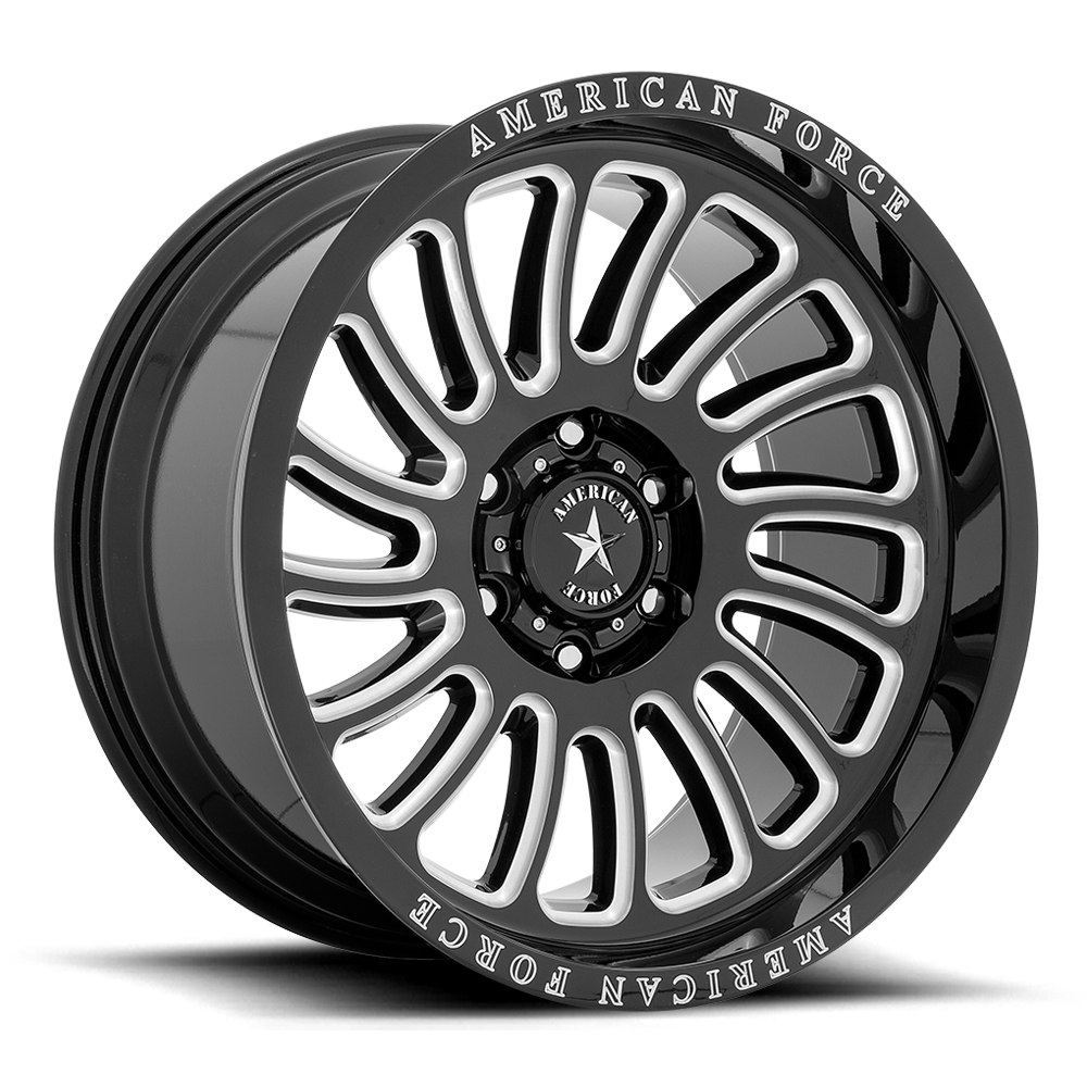 American Force AC004 VULCAN 20x10 -18 6x139.7/6x5.5 Gloss Black Milled - Tires and Engine Performance
