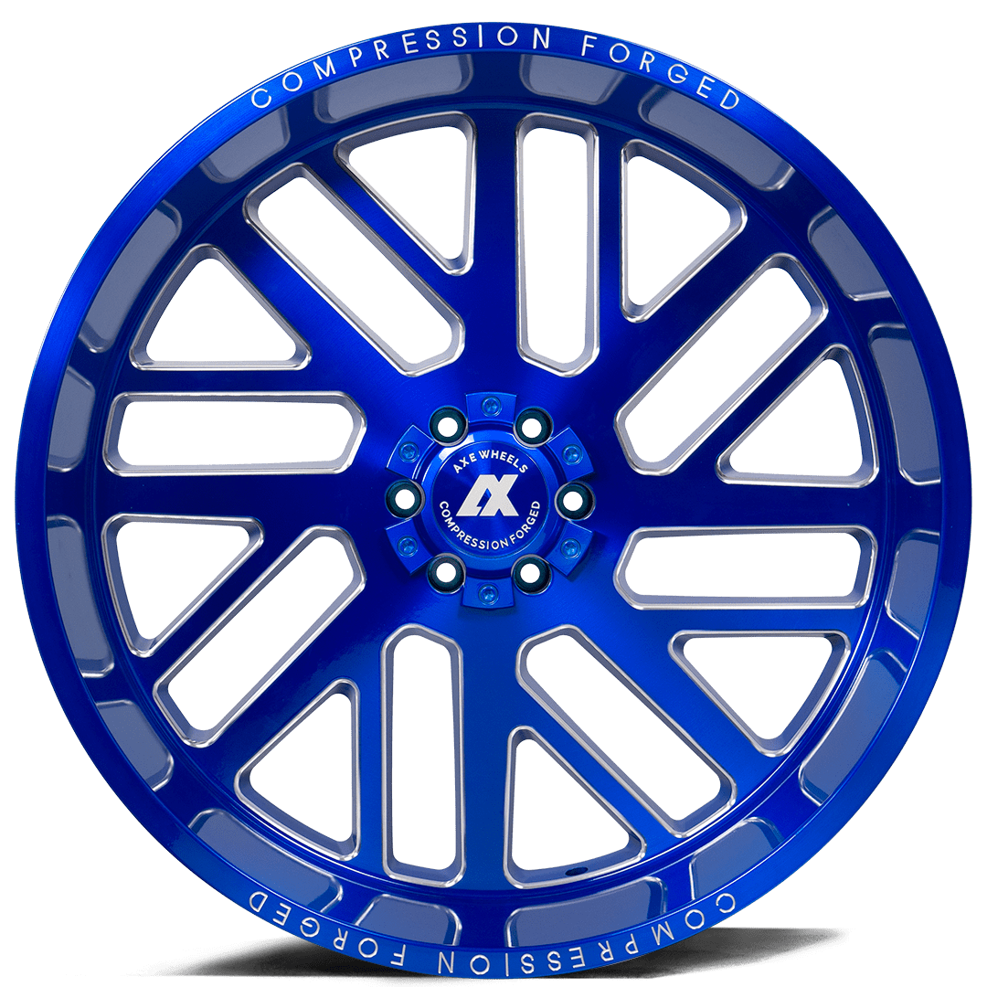 AXE Compression Forged Off-Road AX2.7 22x12 -44 8x165.1 (8x6.5) Candy Blue - Tires and Engine Performance