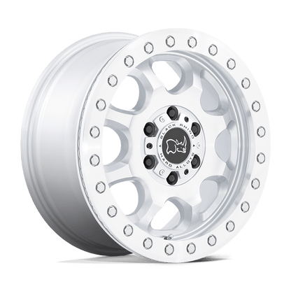Black Rhino VENTURE 17X8 38 6X130/6X130 GLOSS SILVER WITH MACHINED FACE