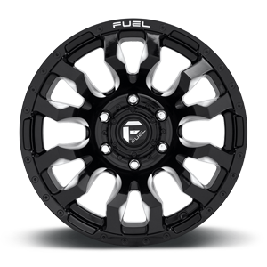 Fuel Blitz D673 16x8 1 6x139.7(6x5.5) Black and Milled - Tires and Engine Performance