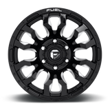 Fuel Blitz D673 22x10 -18 8x180 Black and Milled