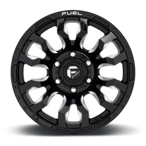 Fuel Blitz D673 22x12 -44 8x170 Black and Milled - Tires and Engine Performance
