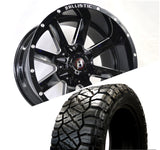 Ballistic 959 20x10 ET-19 8x170/8x180 Gloss Black Milled (Wheel and Tire Package)