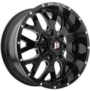 Ballistic Tank 853 Gloss Black Milled - Tires and Engine Performance