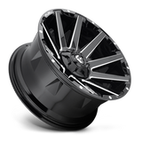 Fuel Contra D615 24x14 -75 8x180 Gloss Black and Milled
