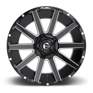 Fuel Contra D615 26x12 -44 5x127(5x5)/5x139.7(5x5.5) Gloss Black and Milled