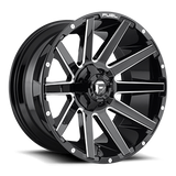 Fuel Contra D615 24x12 -44 8x180 Gloss Black and Milled