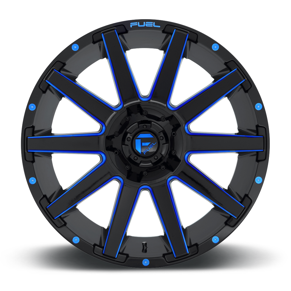 Fuel Contra D644 24x12 -44 8x180 Candy Blue - Tires and Engine Performance