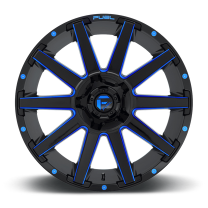 Fuel Contra D644 24x12 -44  Candy Blue - Tires and Engine Performance