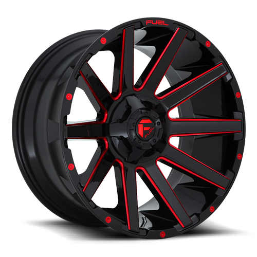 Fuel Contra D643 20x10 -18 8x180 Candy Red - Tires and Engine Performance