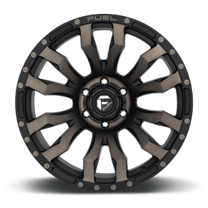 Fuel Blitz D674 22x12 -44 5x150 Black and Machined DDT - Tires and Engine Performance