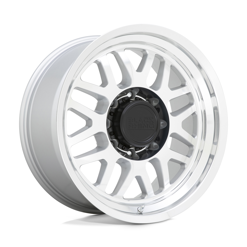 Black Rhino DELTA 17X9.5 -18 8X170/8X170 GLOSS SILVER WITH MIRROR FACE & LIP