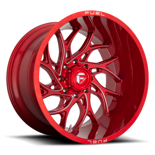 FUEL D742 RUNNER 24x12 -44 6x139.70 CANDY RED MILLED - Tires and Engine Performance