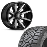 FORGIATO FLOW TERRA 005 24x14 6x135/139.7 6x5.5 -76 OFFROAD BLACK/MILLED (Wheel and Tire Package)