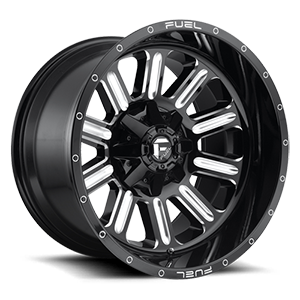 HARDLINE 20x12 5x114.30/5x127.00 GLOSS BLACK MILLED (-44 mm) - Tires and Engine Performance
