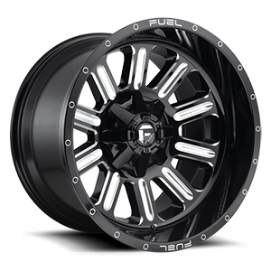 HARDLINE 17x9 8x180.00 GLOSS BLACK MILLED (1 mm) - Tires and Engine Performance