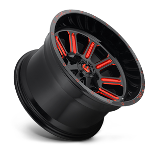 HARDLINE 20x9 8x165.10 GLOSS BLACK RED TINTED CLEAR (1 mm)