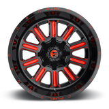 HARDLINE 15x8 6x139.70 GLOSS BLACK RED TINTED CLEAR (-18 mm)