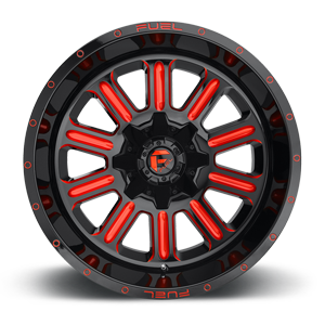 HARDLINE 20x9 8x180.00 GLOSS BLACK RED TINTED CLEAR (1 mm)