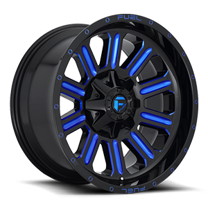 HARDLINE 18x9 5x114.30/5x127.00 GLOSS BLACK BLUE TINTED CLEAR (-12 mm) - Tires and Engine Performance