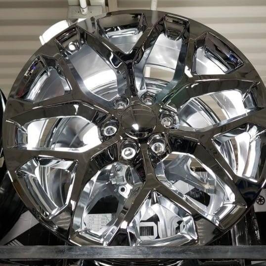 SnowFlakes Replica +31 24x10 6x139.7 (6x5.5) Chrome With 33x12.50R24 Haida Packages or Similar - Tires and Engine Performance